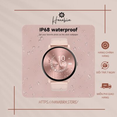 Đồng hồ thông minh chính hãng dành cho nữ Cuộc gọi Bluetooth 1.39inch IP68 Giấy dán tường tùy chỉnh nhịp tim chống nước