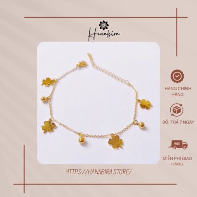 lắc tay cỏ 4 lá gold