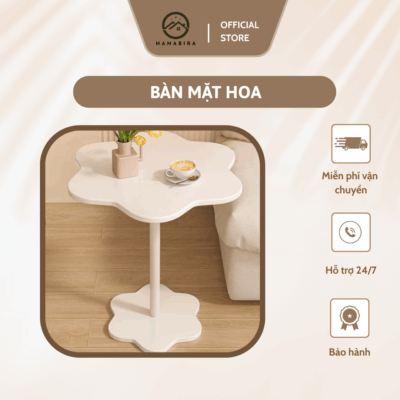 Bàn trà sofa hình Bông Hoa decor cực xinh