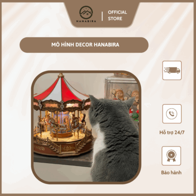 Mô hình lắp ráp đu quay ngựa gỗ Hanabira